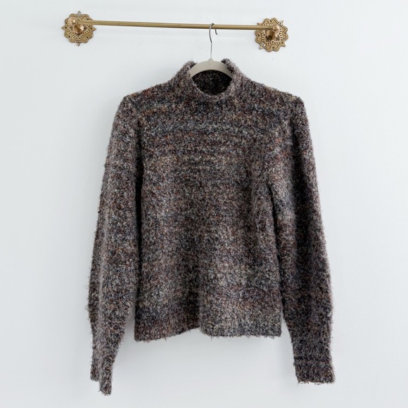 Vero Moda Boucle Mock Neck Marled Fall Sweater - Picture 1 of 6